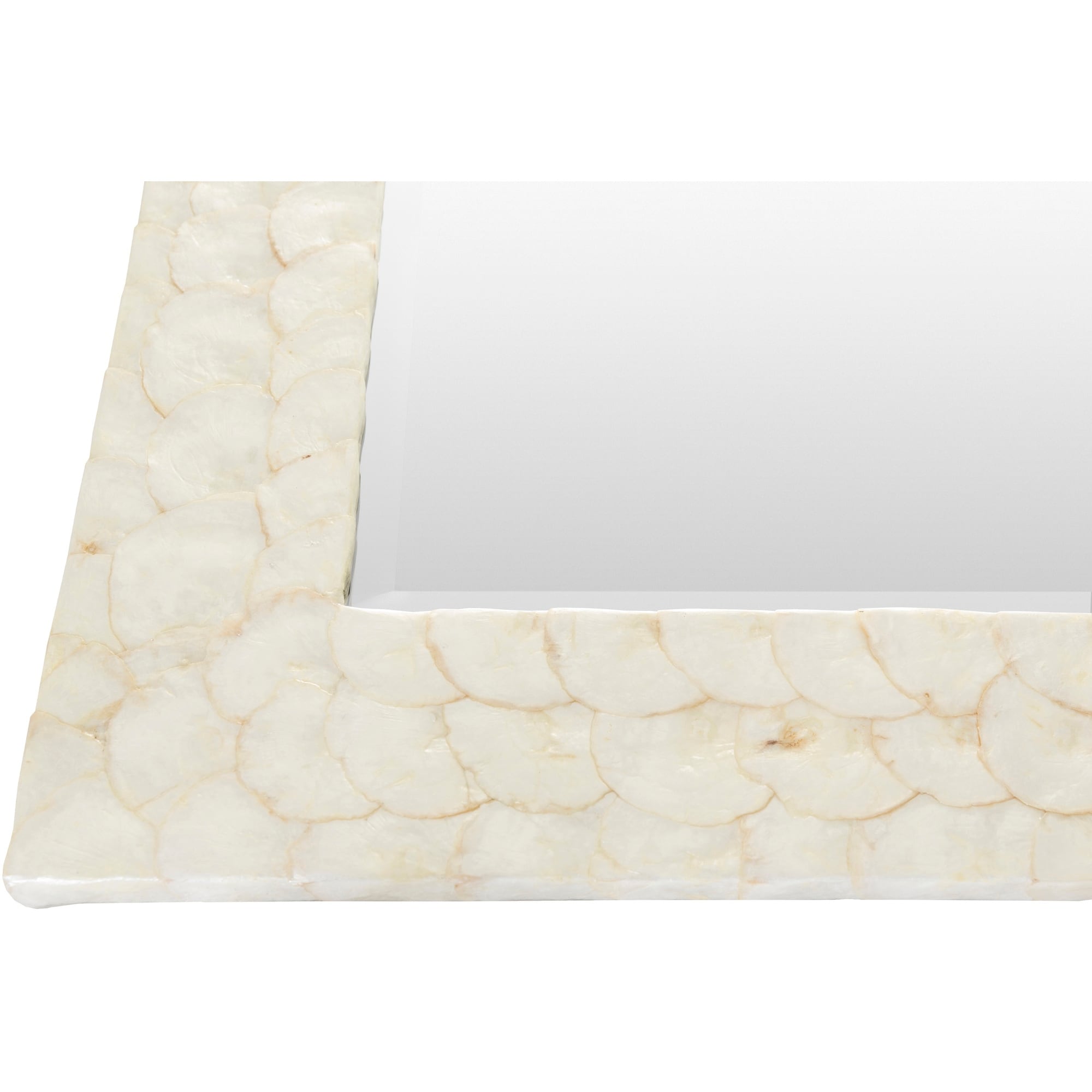 Colyton White Mother of Pearl Wall Mirror 28x40