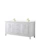 Option White, Gold Trim, Carrara Cultured Marble Top