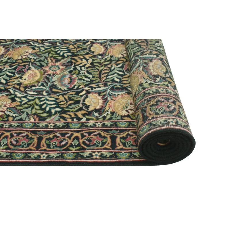 Pak-Persian Elliott Black/Green Runner - 2'7" x 10'1"