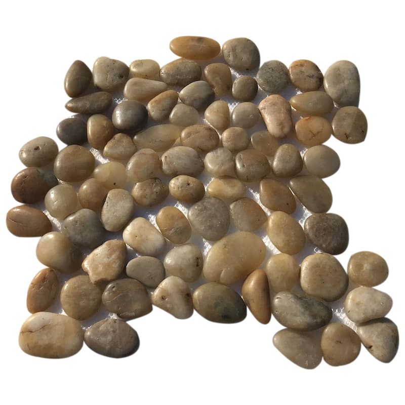 Canary Natural Stone Pebble Mosaic Tile