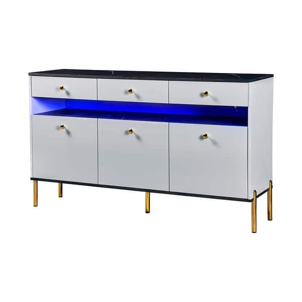 grey dresser with led lights Furniture of America Galea Gray Dresser w/ LED