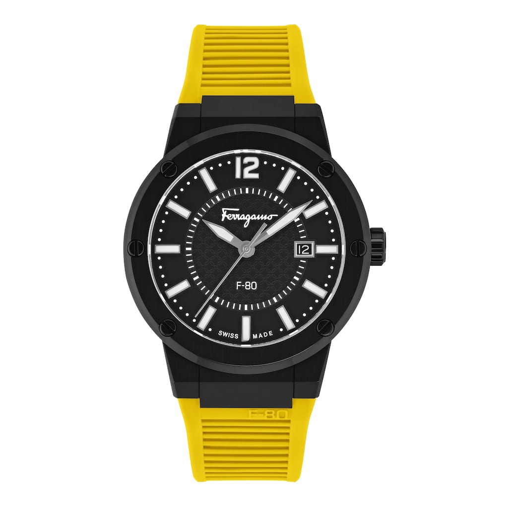 Ferragamo Men's F-80 44mm Quartz Watch SFHY01522 - Yellow - N/A