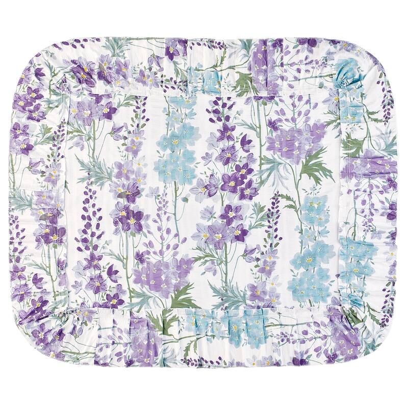 Jenni Floral Lightweight Plissé Ruffled Edge Pillow Sham