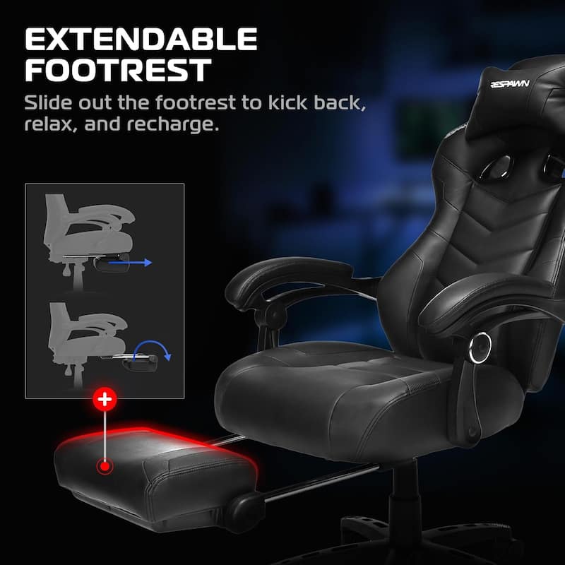 RESPAWN 110 Pro Gaming Chair - Gaming Chair with Footrest, Ergonomic Computer Desk Chair