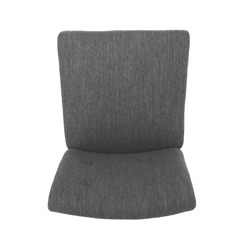 Modern Set of 2 Dining Chairs with Leather Tufted Backrest, Foam-Padded Seat, Solid Wood Legs for Dining Room Living Room
