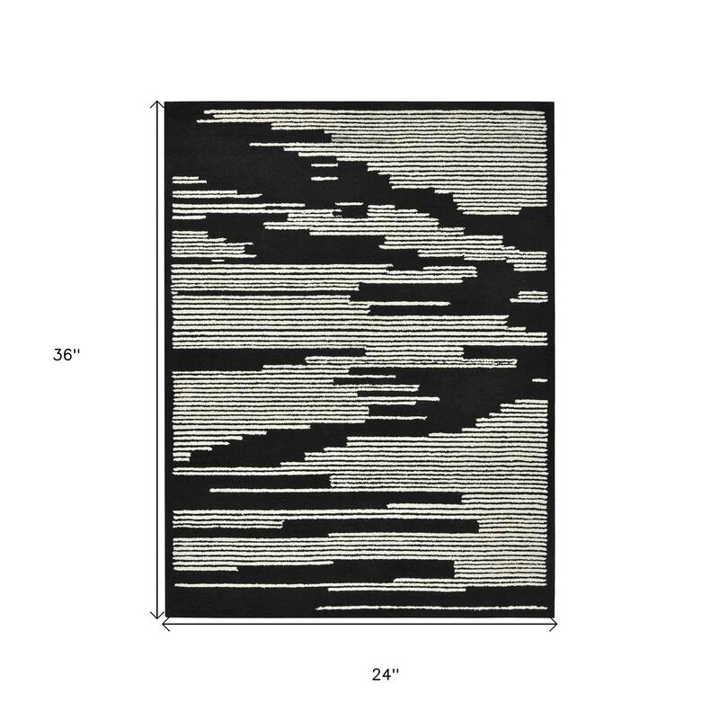 HomeRoots Abstract Lodge Rectangle Area Rug