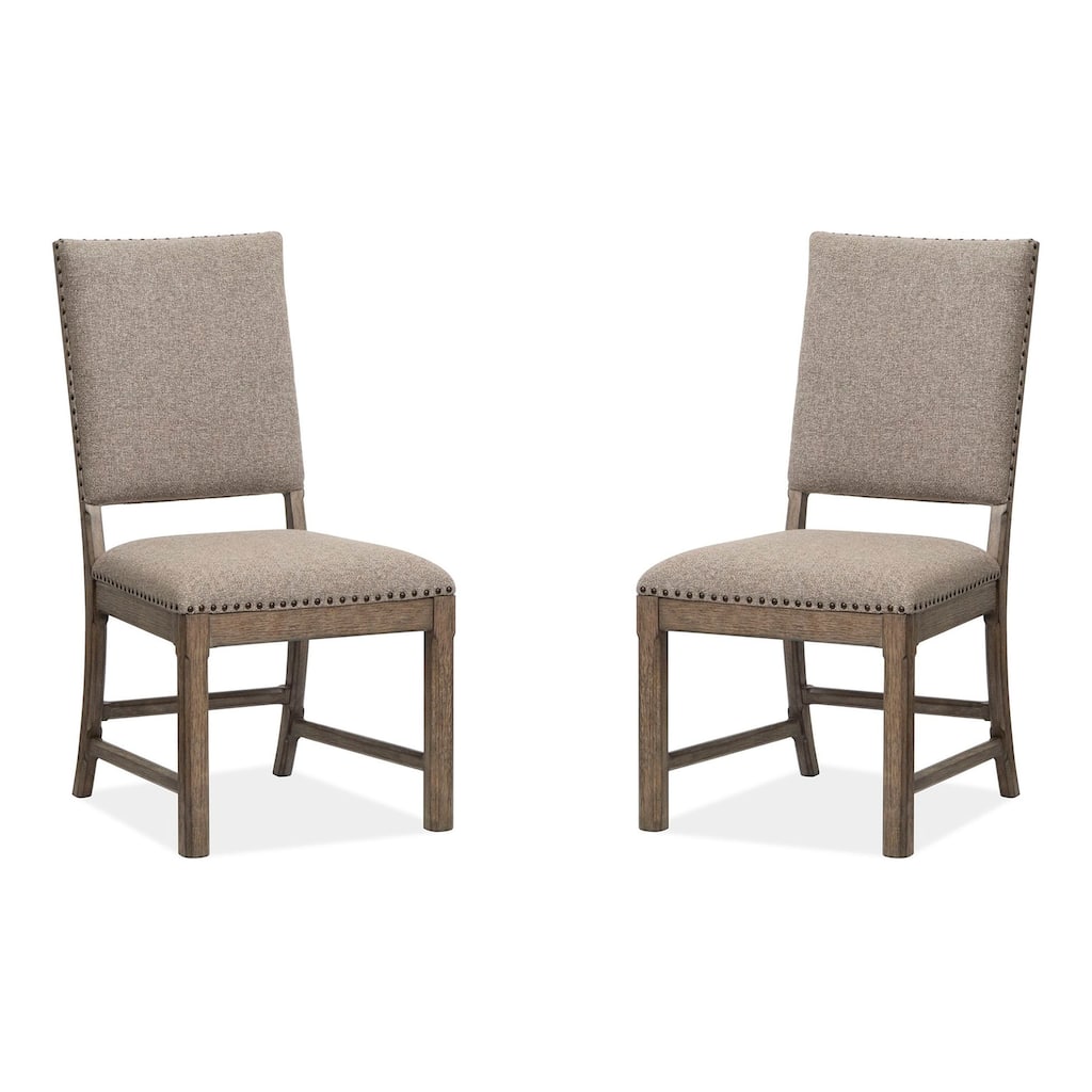 Magnussen Home Claremont Smokey Taupe Upholstered Side Chair Two Pack - 20''W x 25''D x 39.44''H