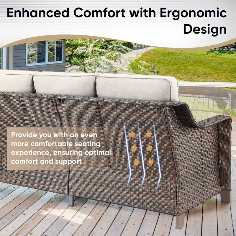 Pocassy All-Weather Rattan Patio Funiture Set