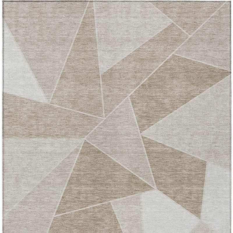 HomeRoots Geometric Transitional Rectangle Outdoor Rug