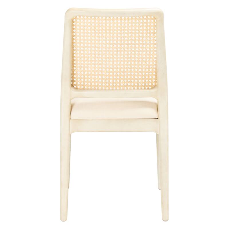 SAFAVIEH Sylva Rattan Cushion Dining Chair (Set of 2) - 19" W x 17.5" L x 32" H - 19Wx18Dx32H