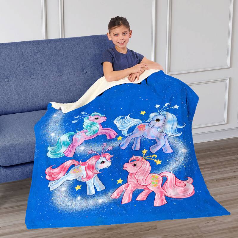 Hasbro My Little Pony Silk Touch Sherpa Throw Blanket