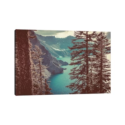 iCanvas "Retro Crater Lake Oregon, Pacific Northwest" by Nature Magick Canvas Print