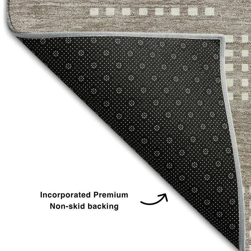 Premium Washable Super Soft Modern Houndstooth Mayfield Rug