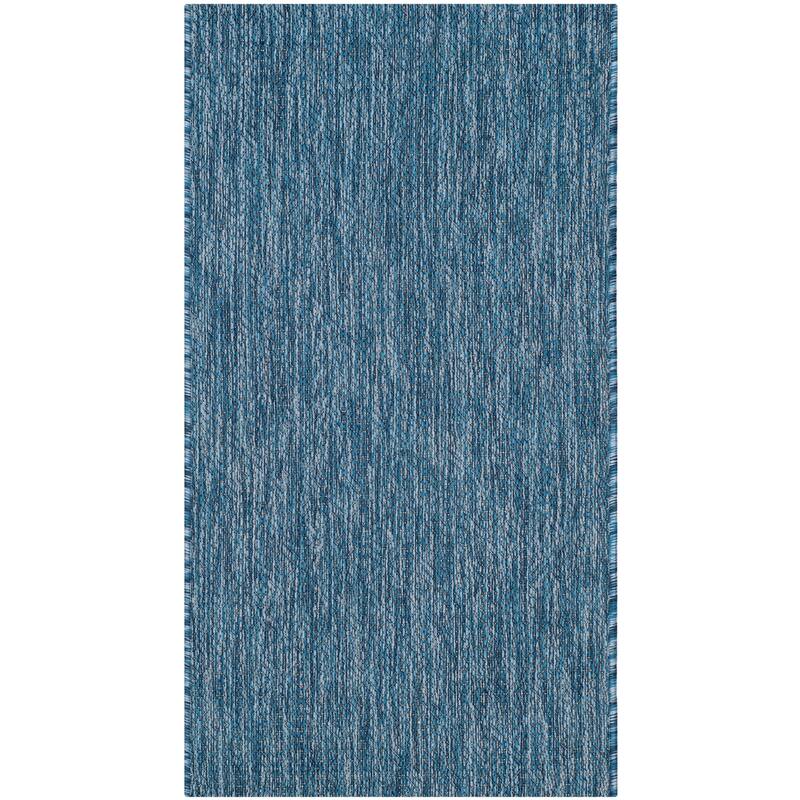 SAFAVIEH Courtyard Lumturie Indoor/Outdoor Waterproof Patio Rug - 2' x 3'7" - Navy/Navy