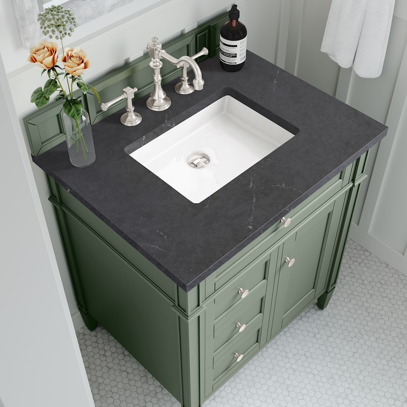 James Martin Vanities Brittany 30" Single Vanity, Smokey Celadon