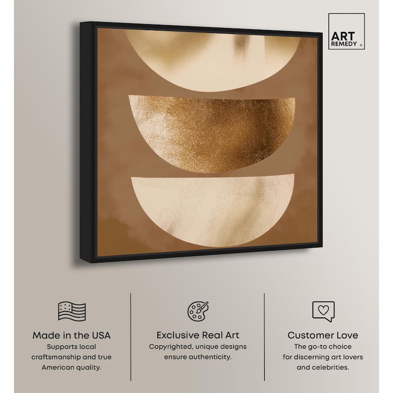 Golden Crescents I Canvas by Art Remedy