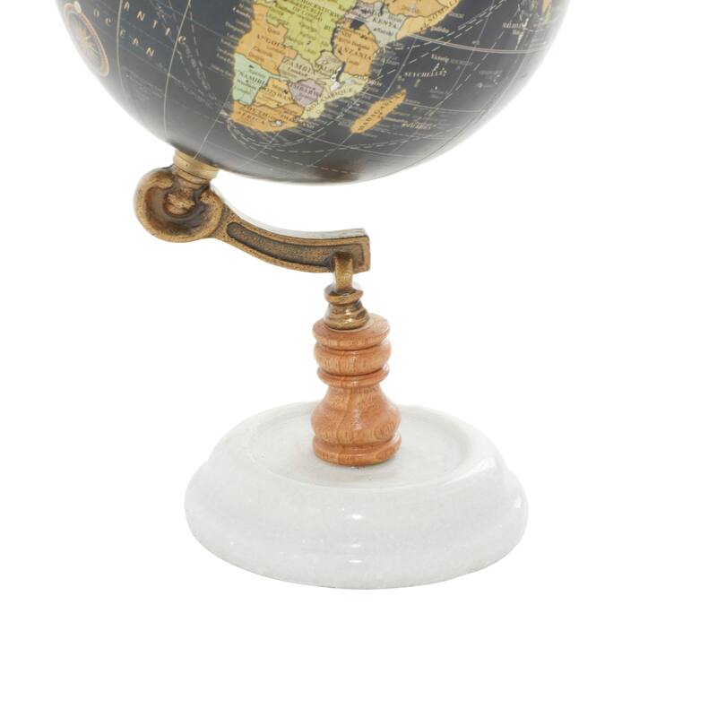 White, Blue or Black Marble Globe - 7 x 7 x 11Round