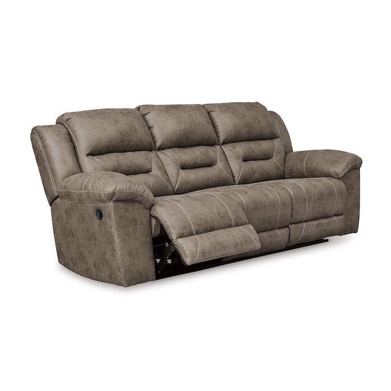 Stoneland Contemporary Reclining Sofa Fossil