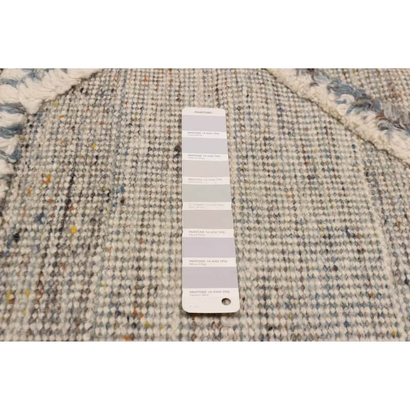 ECARPETGALLERY Hand-knotted Tangier Light Grey Wool Rug - 8'2 x 10'0