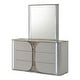 preview thumbnail 28 of 32, Furniture of America Sherri Modern 6-Piece Light Grey Solid Wood Kids Platform Bedroom Set with LED