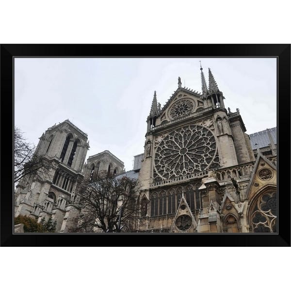 Notre Dame Cathedral Paris Black Framed Print On Sale Overstock 30190839