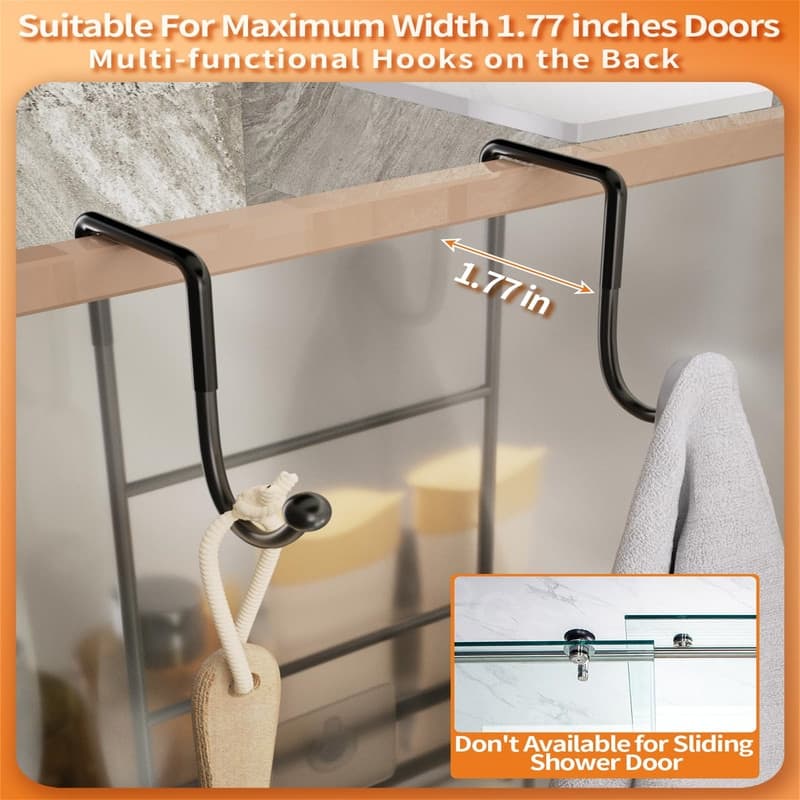 Over The Door Shower Caddy - ‎4.8"D x 12.4"W x 28.33"H
