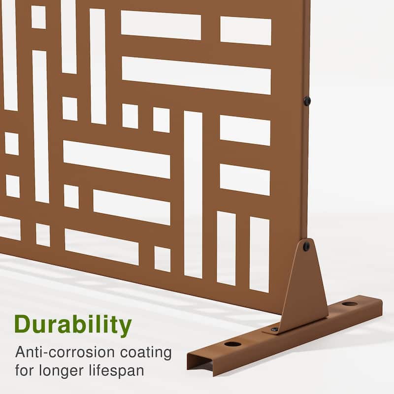 6 ft. H x 4 ft. Metal Privacy Screen Free Standing - 72*47