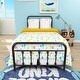 preview thumbnail 5 of 3, Vintage Victorian Platform Metal Frame Foundation Headboard Footboard Heavy Duty Steel Slats,Twin