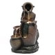 preview thumbnail 6 of 9, Rustic Brown Urns Resin Outdoor Fountain with LED Lights