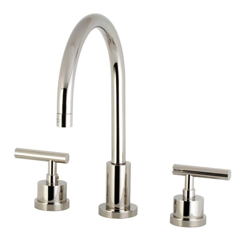 Manhattan 8 in. Widespread Bathroom Faucet - Polished Nickel