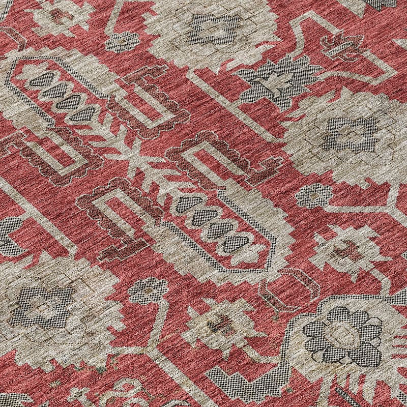 Machine Washable Indoor/ Outdoor Chantille Traditional Boho Rug