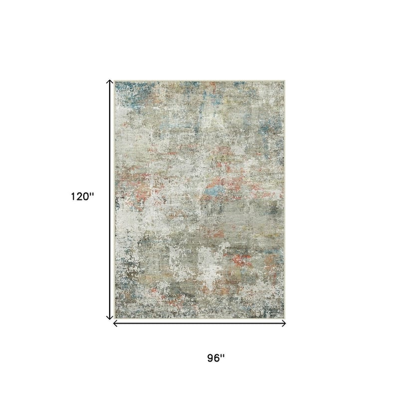 HomeRoots Abstract Modern Rectangle Area Rug
