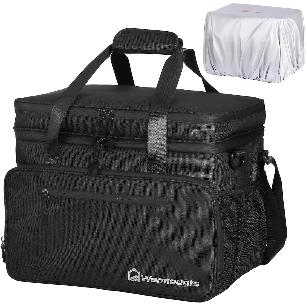 WARMOUNTS Soft Cooler Bag 48 Cans Insulated Leakproof Cooler Bag with 2 Compartment