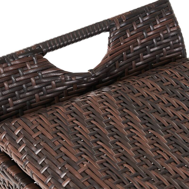 Wing Outdoor Wicker Storage Bench by Christopher Knight Home