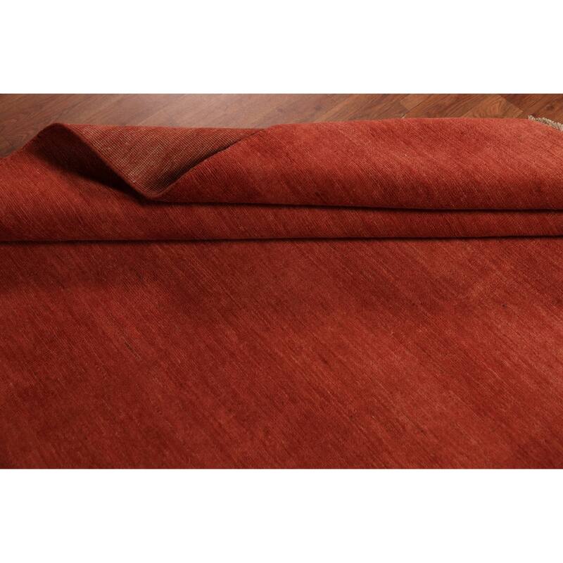 Modern Gabbeh Oriental Rug Hand-Knotted Wool Carpet - 5'0" x 6'6"