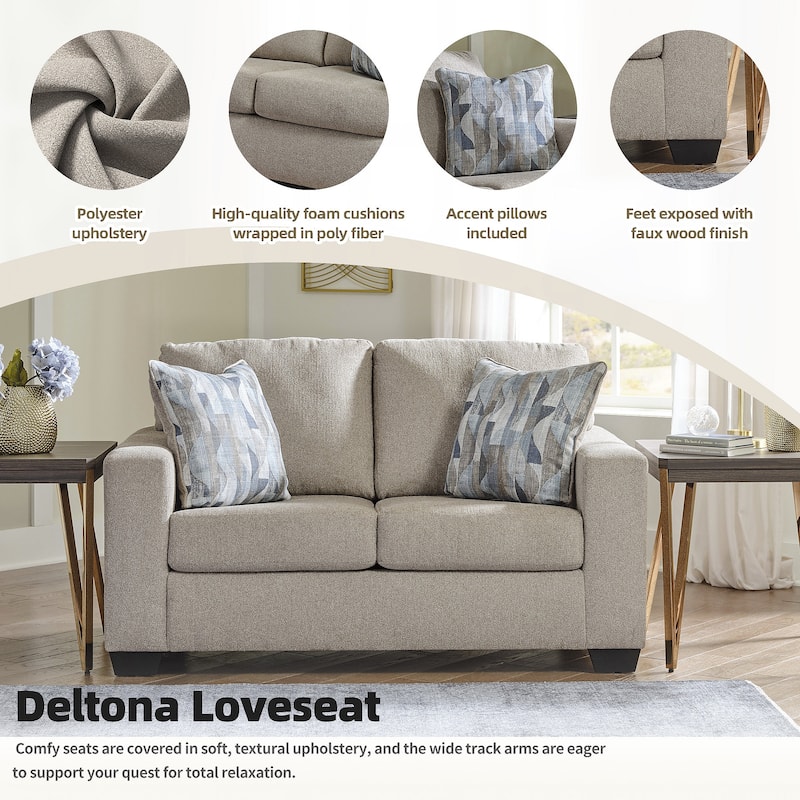 Signature Design by Ashley Deltona Loveseat - 62"W x 38"D x 37"H