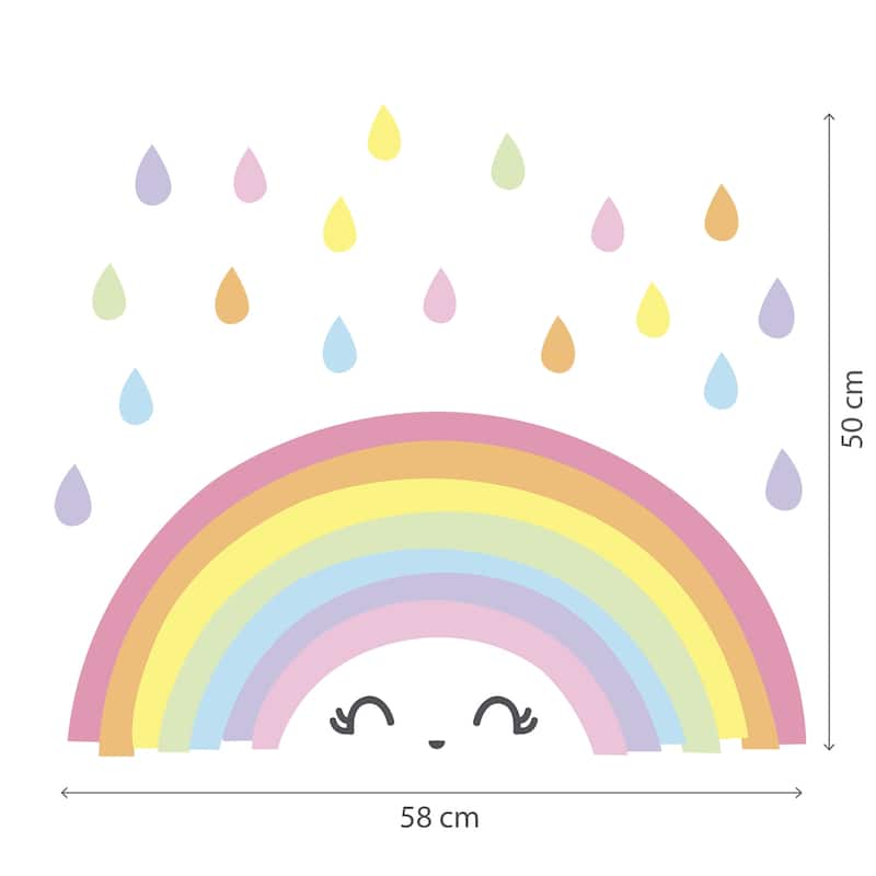 Walplus Fantasy Rainbow Children Wall Stickers Kids Girl Nursery Decor