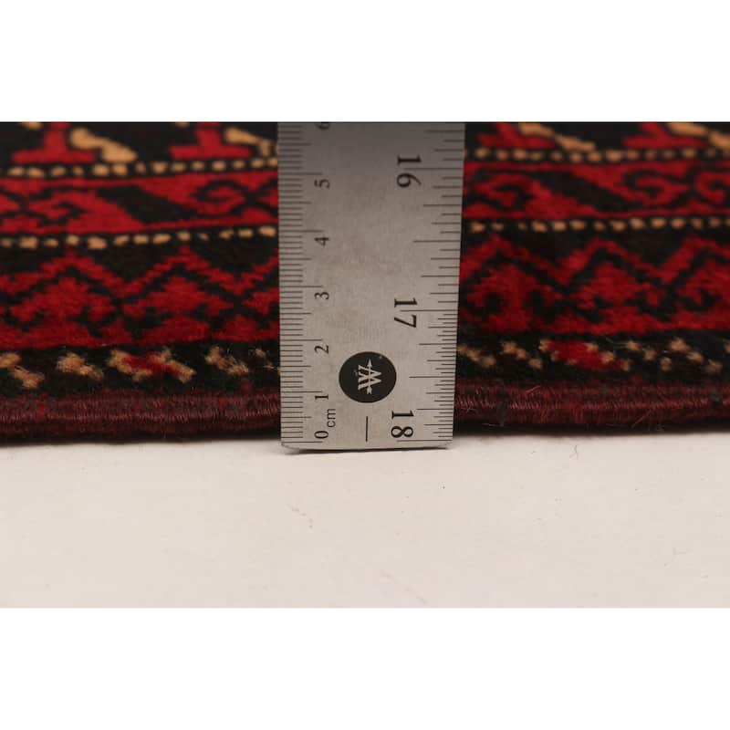Teimani Red Rug 3'11" x 7'3" - 3'11 x 7'3