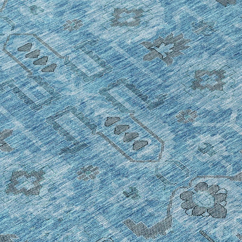 HomeRoots Oriental Traditional Rectangle Outdoor Rug