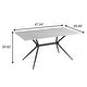 preview thumbnail 102 of 131, Elega Modern Sintered Stone Dining Table Modern Trestle Base Powder-Coated Steel Frame Kitchen Table - 47"-71"