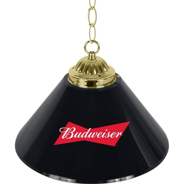 slide 1 of 1, Budweiser 14 Inch Single Shade Bar Lamp - Bow Tie - 14" x 14" x 9.5"