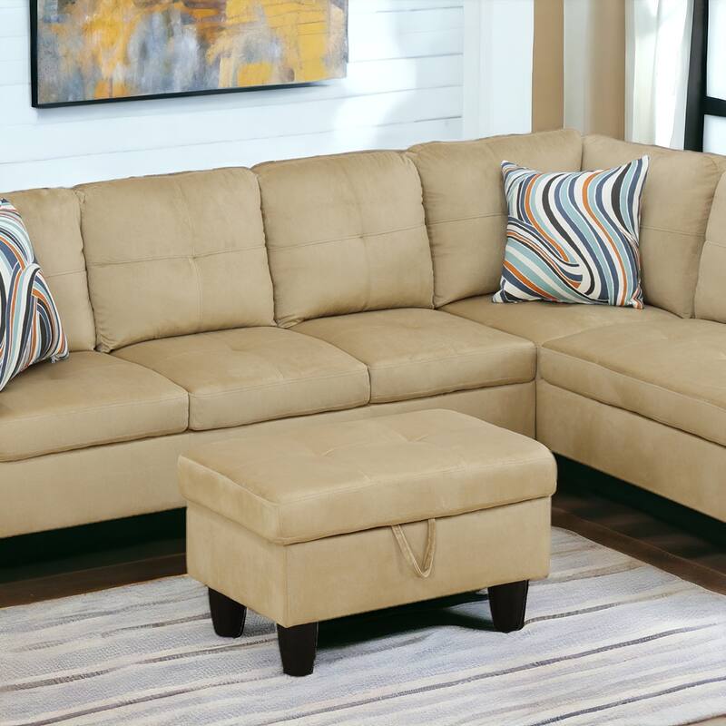 KISRAIS 28.5" Wide Upholstered Storage Ottoman