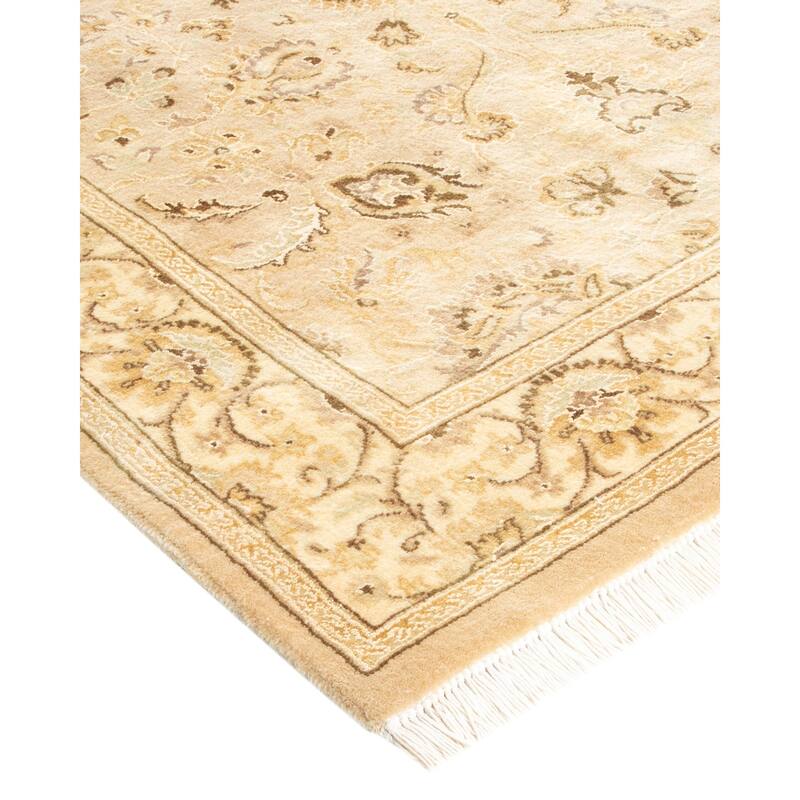Overton Hand Knotted Wool Vintage Inspired Traditional Mogul Ivory Area Rug - 3 x 5