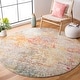 preview thumbnail 17 of 74, SAFAVIEH Madison Loane Modern Abstract Rug 11' x 11' Round - Grey/Turquoise