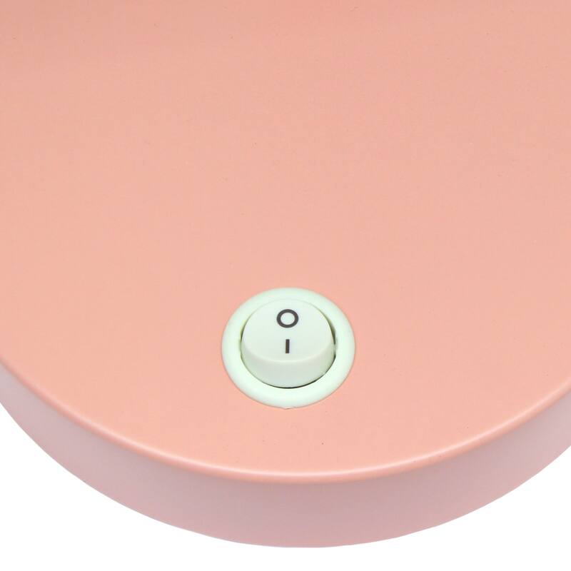 Curved Arm Desk Lamp with Glass Shade - 15.75" - Pink