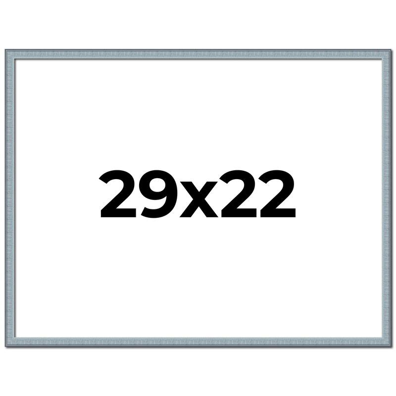 29x22 Frame Rustic Sky Blue Solid Wood Picture Frame | 0.75 Inch