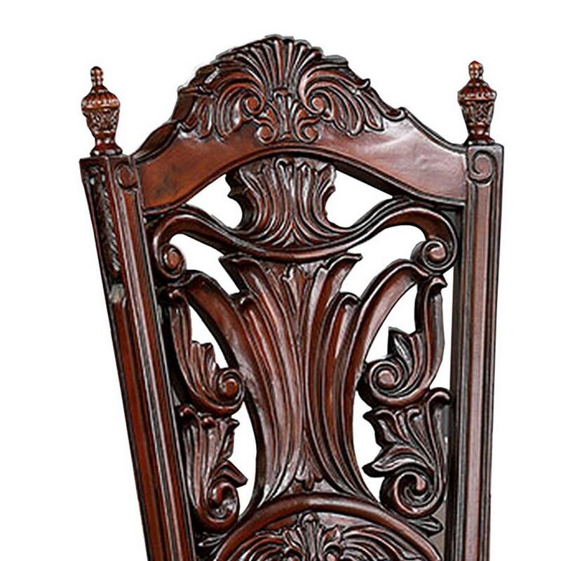 Brown/Brown Faux Leather Upholstered Wood Frame Dining Chair, Set of 2, Sturdy Dining Chair for Dining Rooms - 24.6