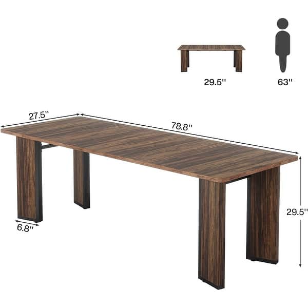78.8 Inch Extra Long Rectangular Dining Table for 68 People On Sale