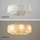 preview thumbnail 6 of 5, 24 in. 8-Light Gold Alabaster Chandelier - 24-inch
