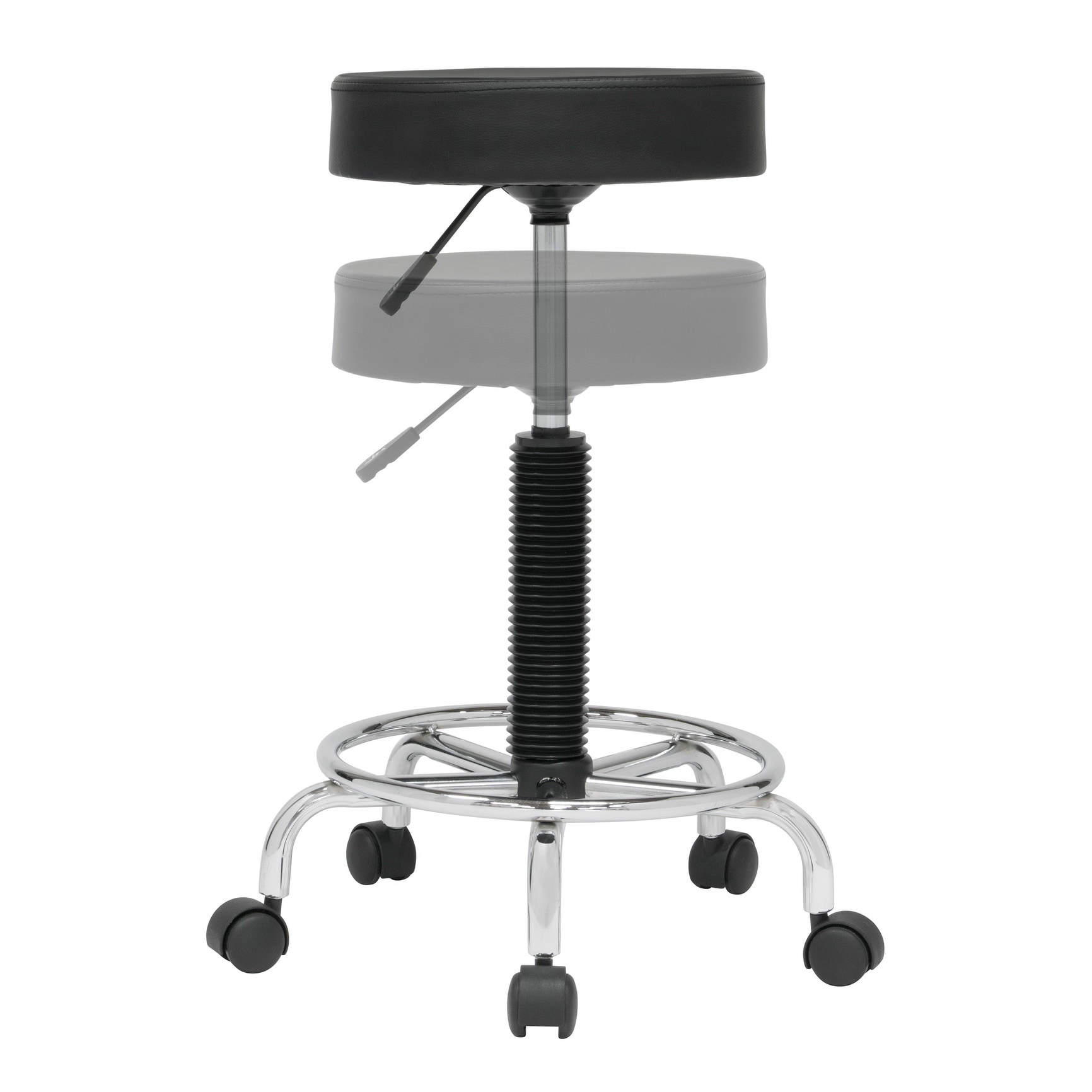 Calico Designs Padded, Rolling, Height Adjustable Stool with Footring - On  Sale - Bed Bath & Beyond - 31939841